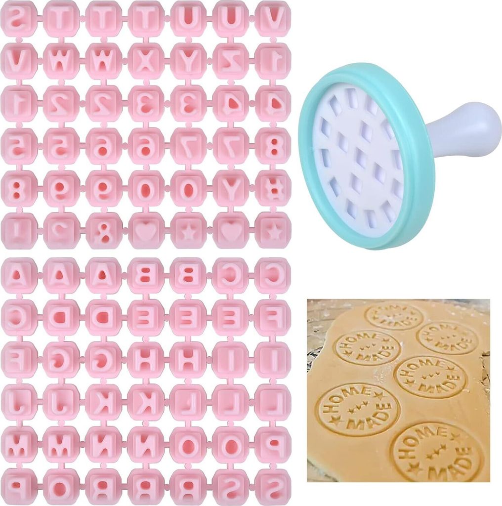 Keksstempel 86 Stück Alphabet Plätzchen Stempel Buchstaben Produktbild