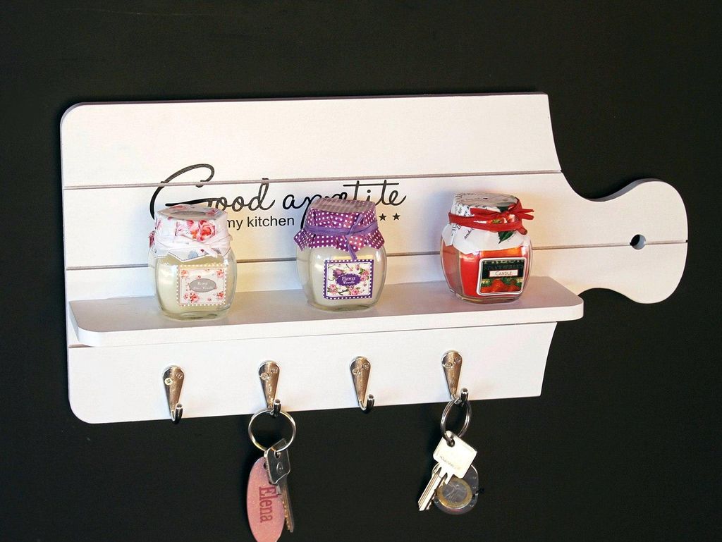 Schlüsselboard mit Ablage 21254 Schlüsselkasten Memoboard 40 cm Schlüsselleiste