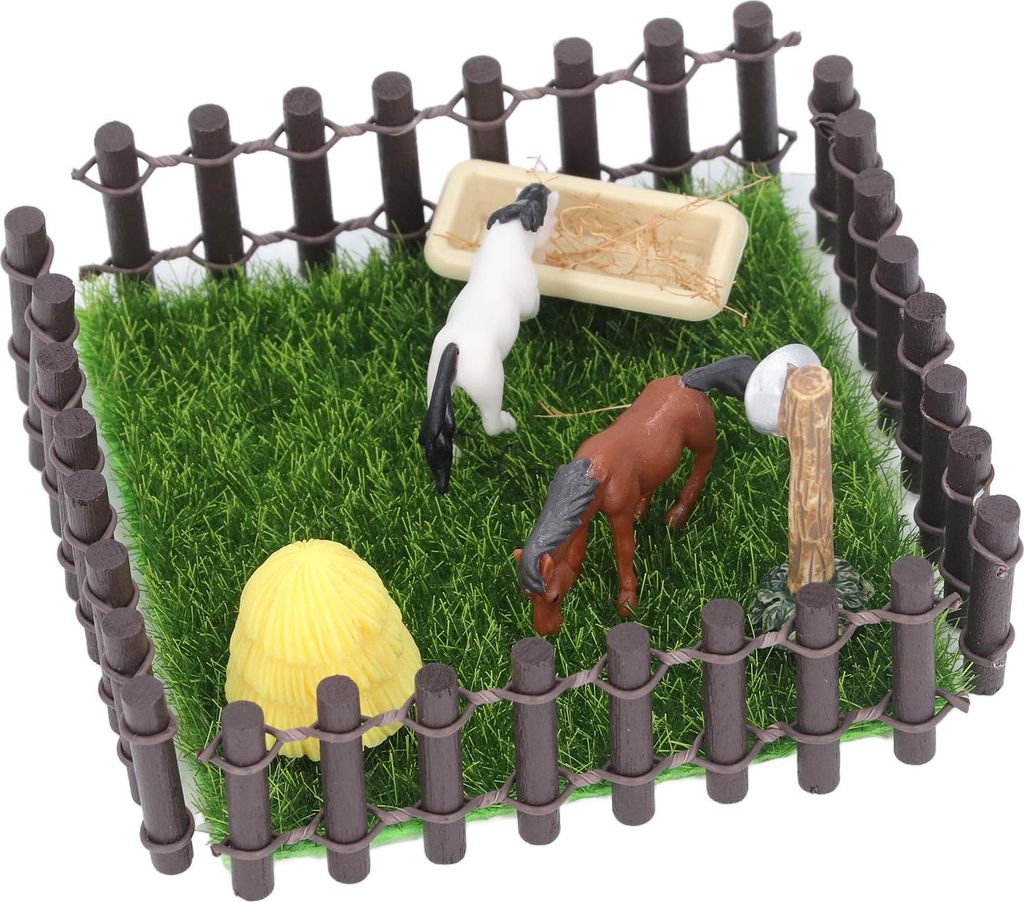 Maßstab 1:12, Zaun, Pferdestall, Modell, Puppenhaus, Miniatur-Ranch, dekorative Rennbahn, kleine Scheune, Spielzeug, Kaffee