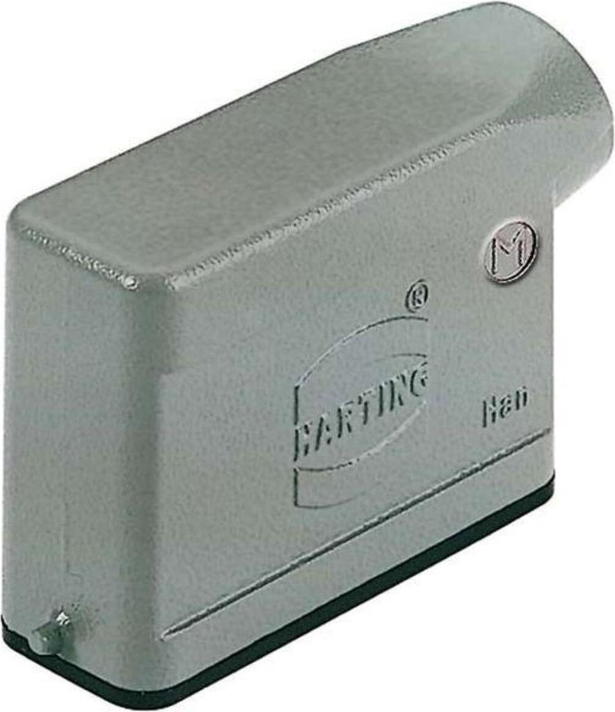 HARTING Han 16A Tüllengehäuse niedrig, 1xM20 seitlicher Kabelabgang, für 1 Bügel (am Unterteil) Verschraubung M20