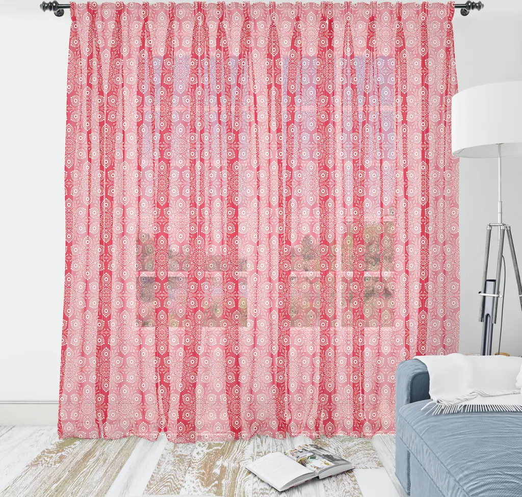 Tappeto Invernale Moderno ABAKUHAUS Rosa e Bianco - 240 x 274 cm