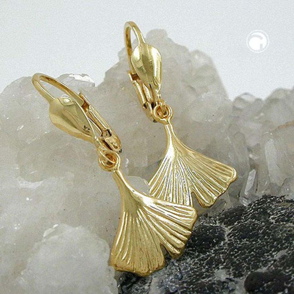 Brisur, 27mm, Ginkgoblatt, 9Kt GOLD Produktbild 