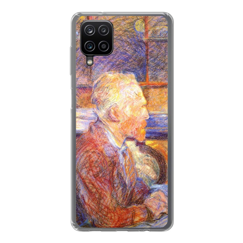 MuchoWow Handyhülle Schutzhülle Hülle für Samsung Galaxy A12 Porträt von Henri de Toulouse-Lautrec - Vincent van Gogh Silikon Softcase Handy...