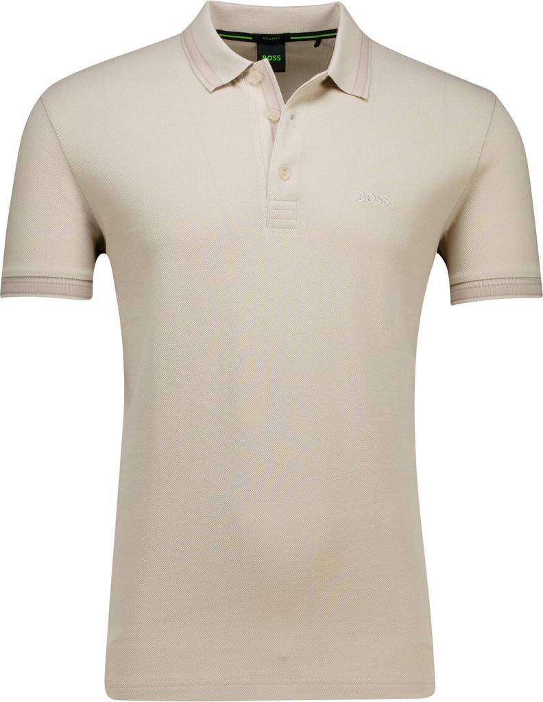 Boss Green Paddy normale Passform einfarbig beige Baumwolle