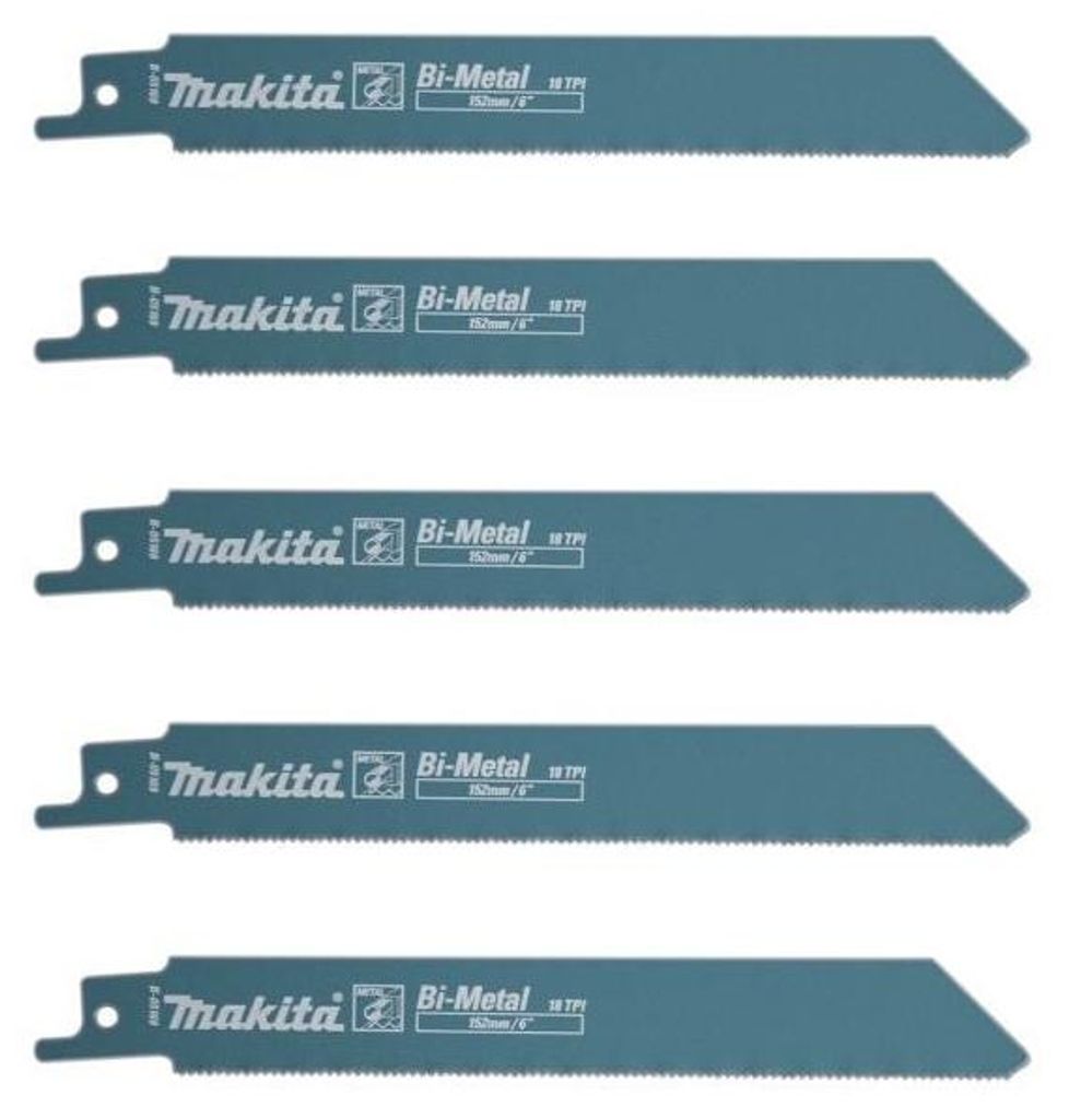 Lot de 5 lames de scie sabre MAKITA B-05169 Bi-Métal Image du produit 