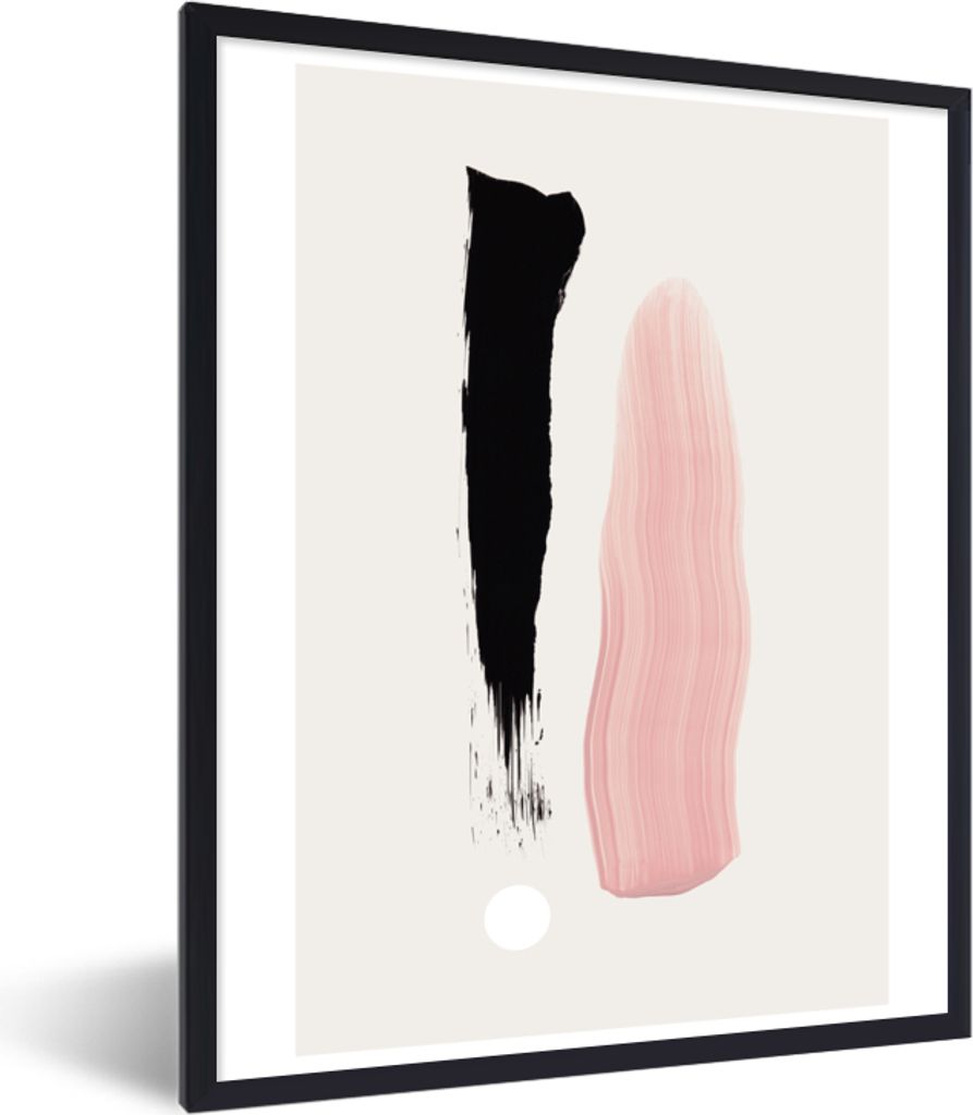 MuchoWow Gerahmtes Poster Farbe - Pastell - Gestaltung 60x80 cm - Poster mit Schwarzem Bilderrahmen Wandposter Rahmen Foto Bilder - Premium - Wan...