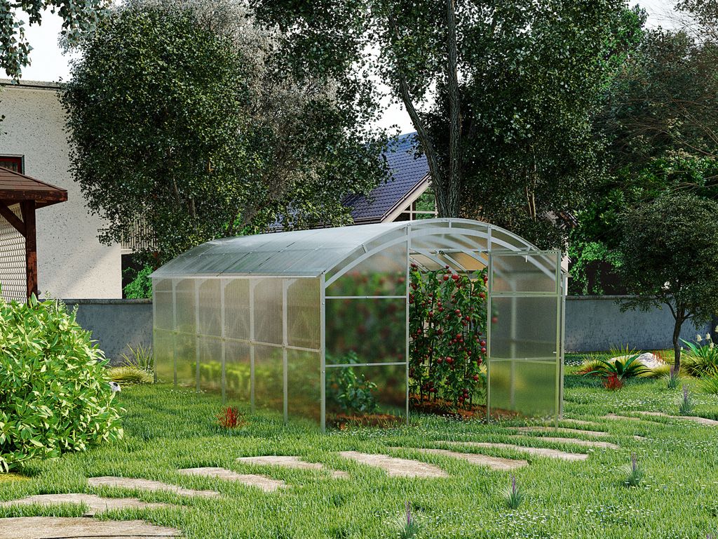 Garten Dream Polycarbonat-Gewächshaus "Gardener" 3x6m aus Produktbild 