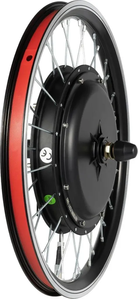 Set complet électrification vélo avant moteur sans balais et LED noir - 6