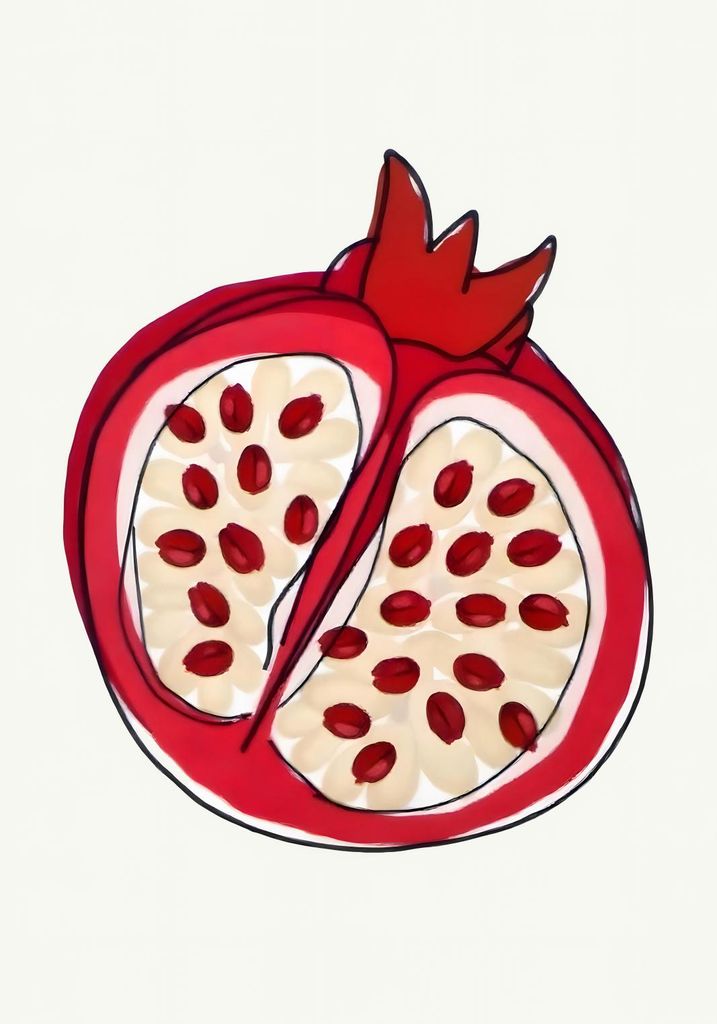 Plakat 70x100cm Modern Früchte und Granat und Pop Art Vintage