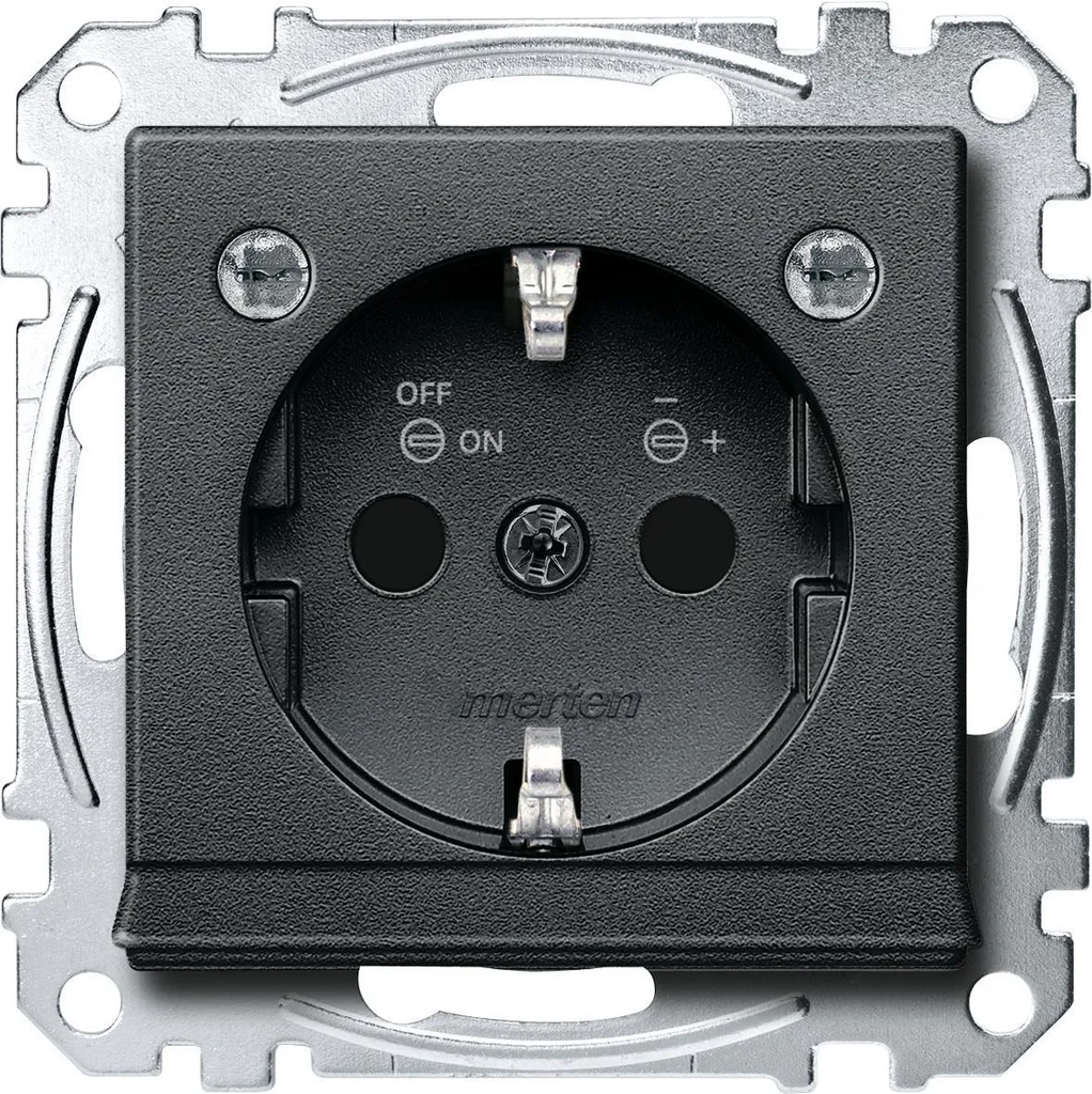 Prise de courant Merten MEG2304-0414 Anthracite Anti-Rayures Haute Qualité