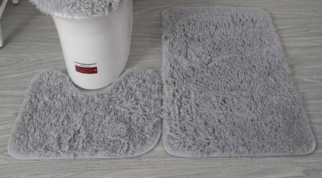 Rutschfeste Badematte und WC-Sitz, 2er-Set