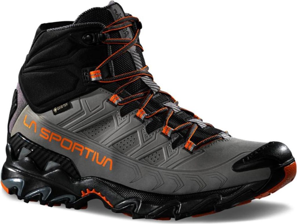Ultra Raptor II Mid Leather GTX, Grey/Marmalade, 41.5, Mountain Hiking, Footwear, Mid Cut, Man - La Sportiva