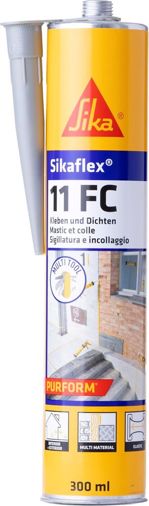 Sika – Kleb- und Dichtstoff – Sikaflex-11 FC Purform Elastisch Betongrau – geeignet für übliche Baustoffe – lösemittelfrei und emissions...