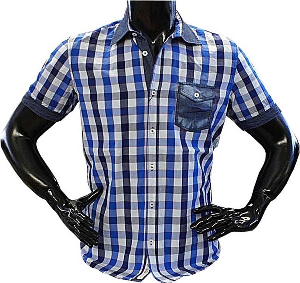 Brandneu Designer Hemd CARISMA navy kariert CRM9053 S