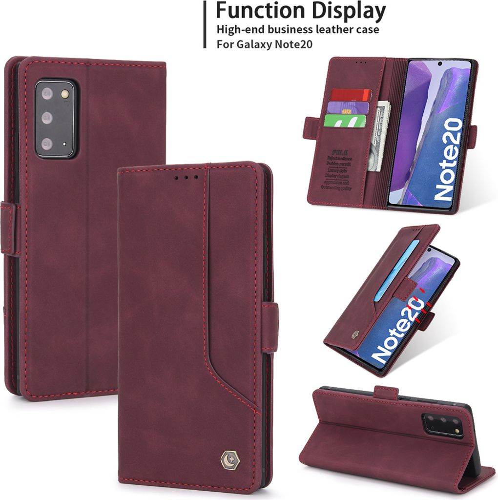 Galaxy Note 20 Hülle, LaimTop Retro Kunstledertasche Produktbild 