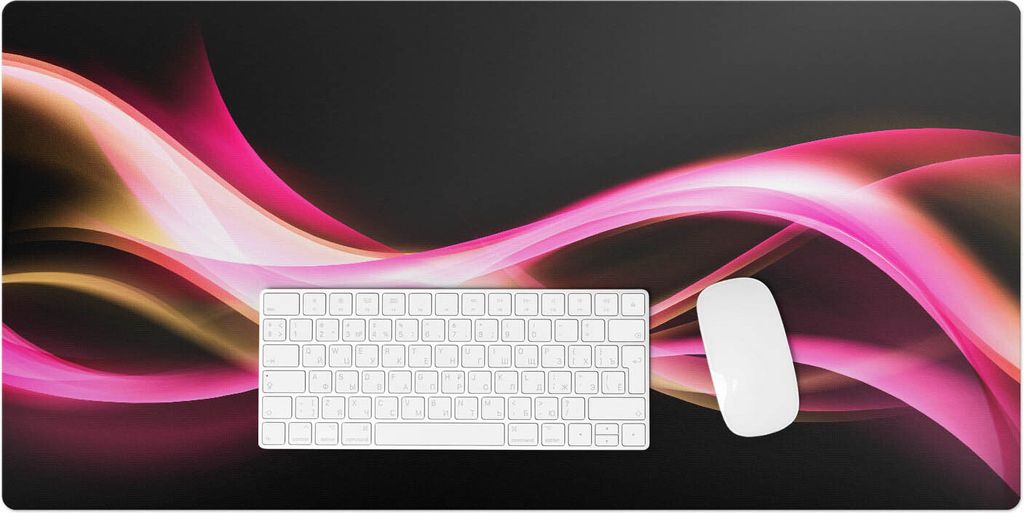Wellenlinien – Schreibtischunterlage – Rutschfeste Tischunterlage – Schreibtischmatte für Büro & Zuhause – Schreibunterlage – Mauspad ...