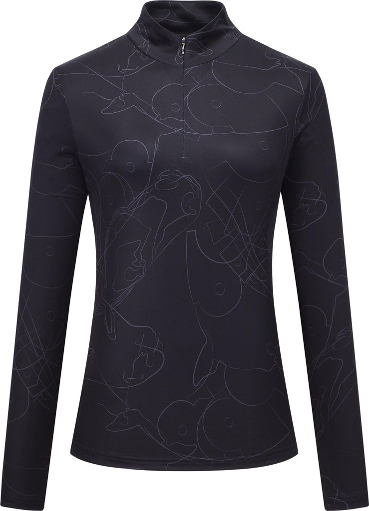 Euro-Star Damen Longsleeve ESAvia mit Allover-Print in black HW/25, Größe:S