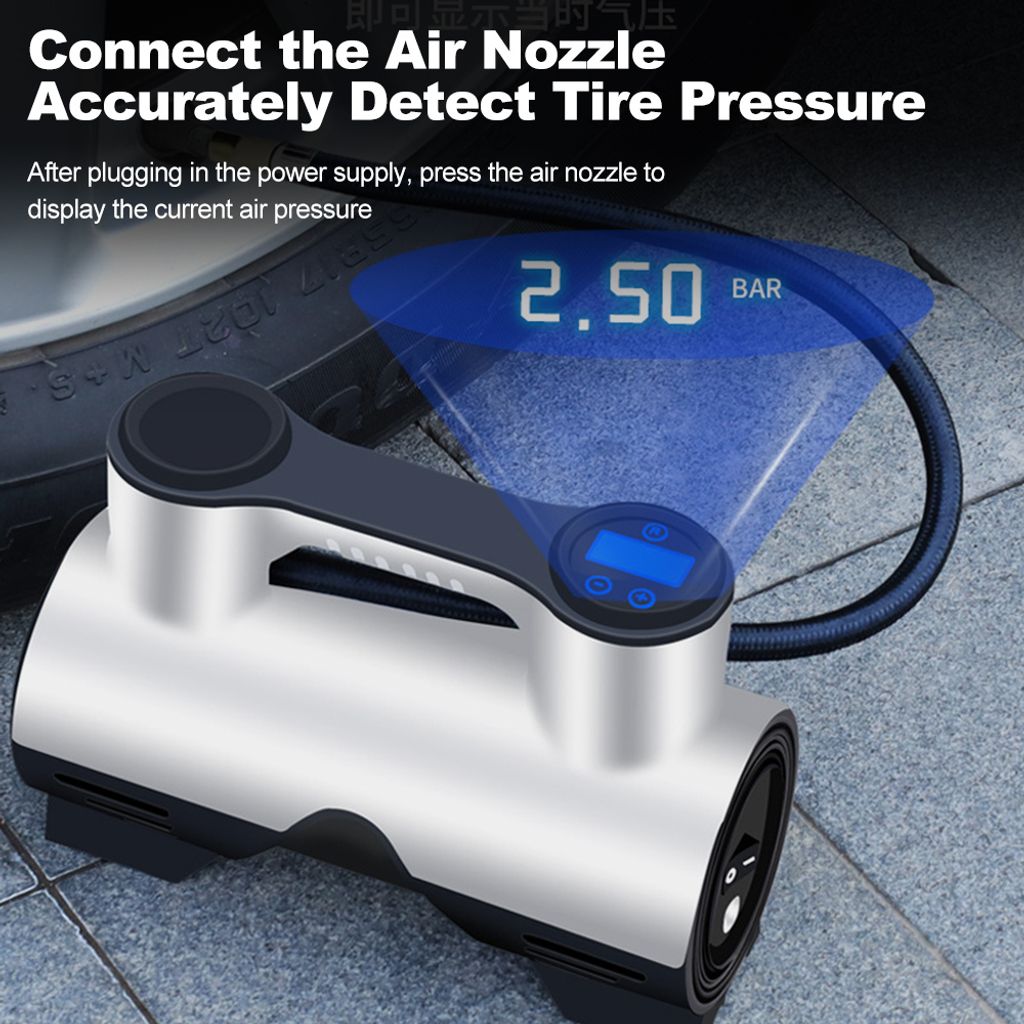 120W Digital  Luftkompressor Auto, Elektrische Luftpumpe Produktbild 9