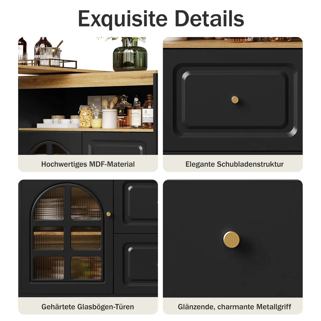 Table de Repas Gain de Place pour Studio avec Rangement Intégré Noir - 10