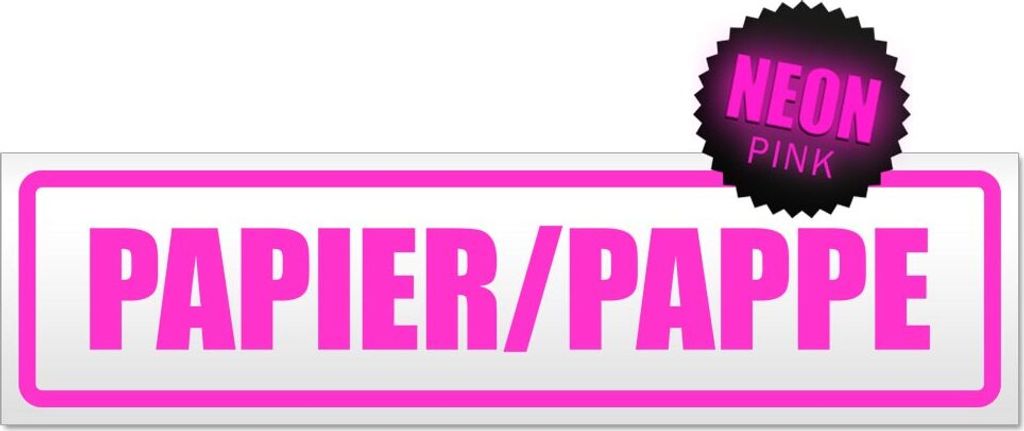 Papier Pappe Magnetschild Schild magnetisch