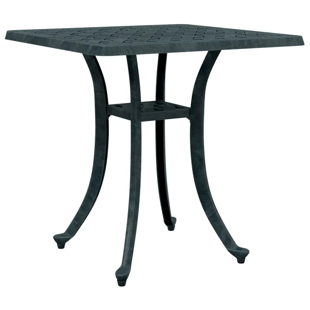 Tavolo da Giardino Verde 53x53x53 cm in Alluminio Pressofuso Antiruggine