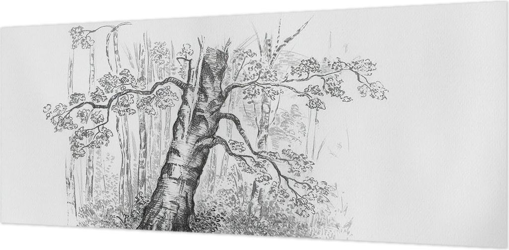 Wandtapete - Dekorative Tapete für Wohnzimmer- Tapetenfolie für Wanddekoration - 208x146 cm - Waldbaum
