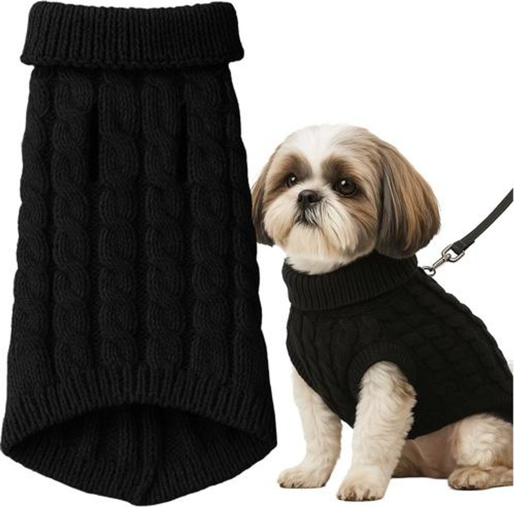 Purlov Kleidung für Hunde/Katzen Größe L schwarz 26218 ISOx