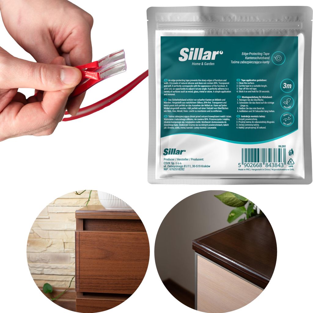 Sillar Kantenschutz, Kindersicherer Kantenschutzstreifen, Produktbild 