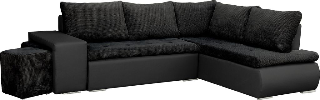 Ecksofa mit Schlaffunktion und Bettkasten, Couch für Wohnzimmer, Schlafsofa Sofagarnitur Sofa Eckcouch L-Form Wohnlandschaft mit Bettfunktion, Ott...