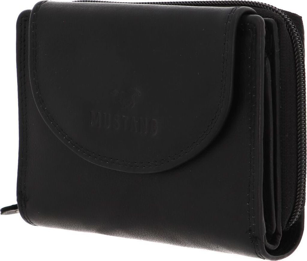 MUSTANG Leder Geldbörse Udine Wallet Black schwarz