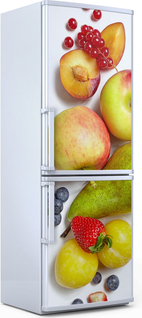 Magnete Dekorative - 60 cm x 180 cm - Küche Magnetmatte Kühlschrankmagnete - Weiße Farbige Früchte