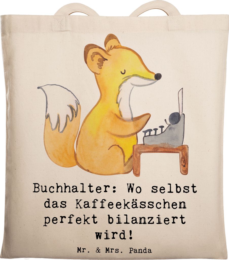 Mr. & Mrs. Panda Jutebeutel Buchhalter Balance - Transparent - Geschenk, Beruf, Detail, Finanzwesen, Einkaufstasche, Tote Bag, Berufspassion, Büro...