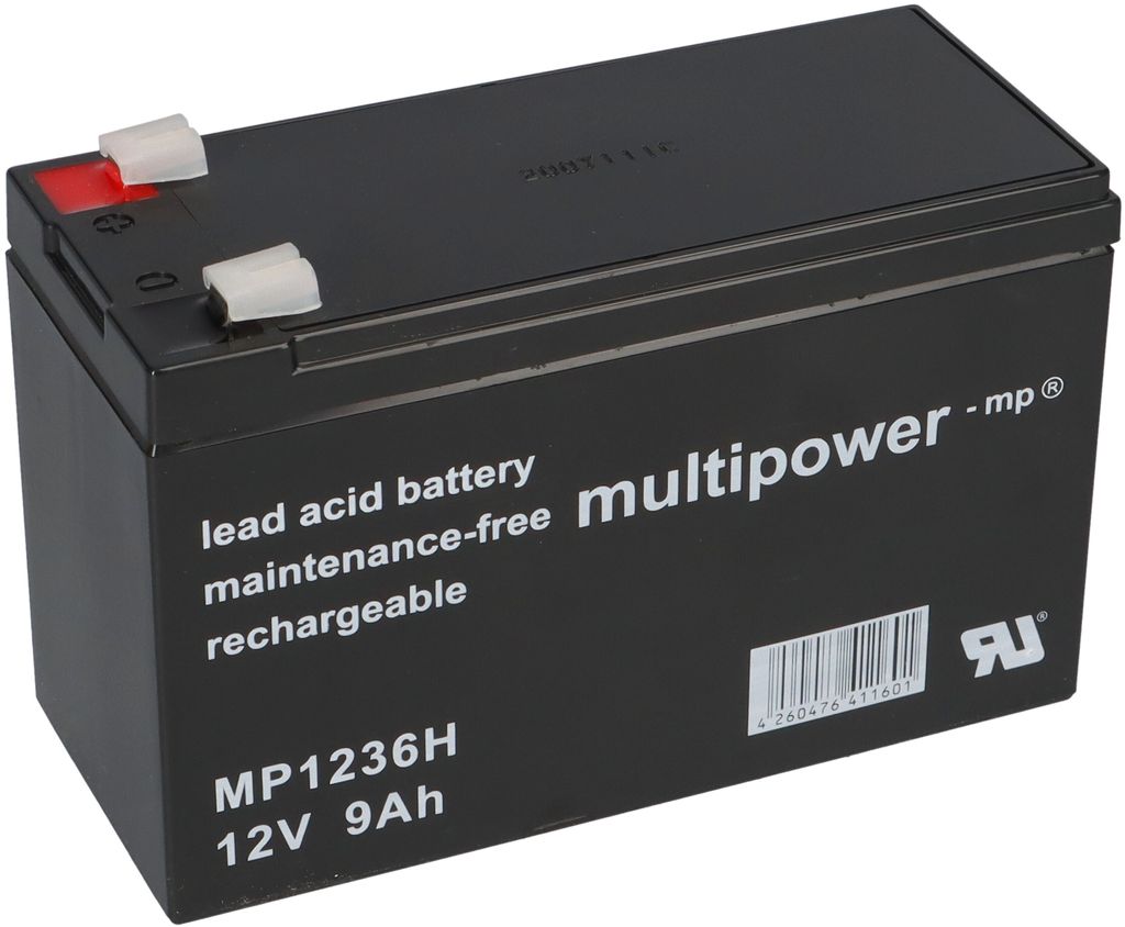 Batterie au plomb Multipower MP1236H Pb 12 V 9 Ah à courant Image du produit 