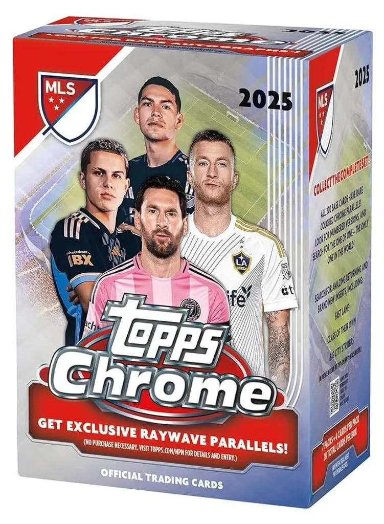 Boîte Blaster Topps Chrome MLS 2025 : Pack de Cartes Football Soccer