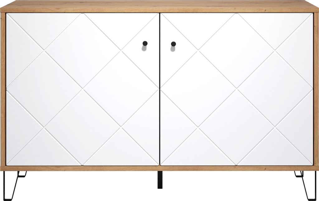 trendteam Wohnen Sideboard Touch Artisan Eiche Melamin/Weiß Produktbild 