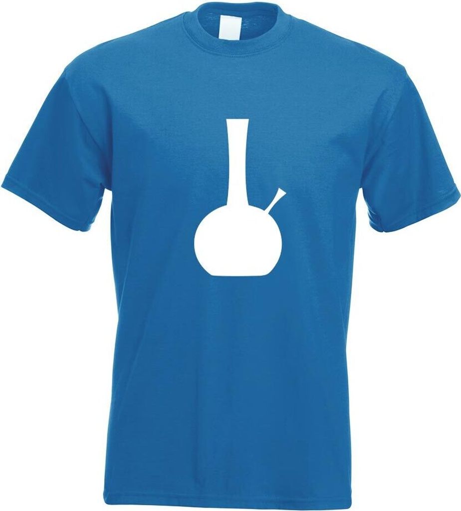 Kiwistar - T-Shirt - royal - Bong Motiv Bedruckt Funshirt Design Print - mit Motiv Bedruckt - Funshirt Design - Sport - Freizeit - Herren - L
