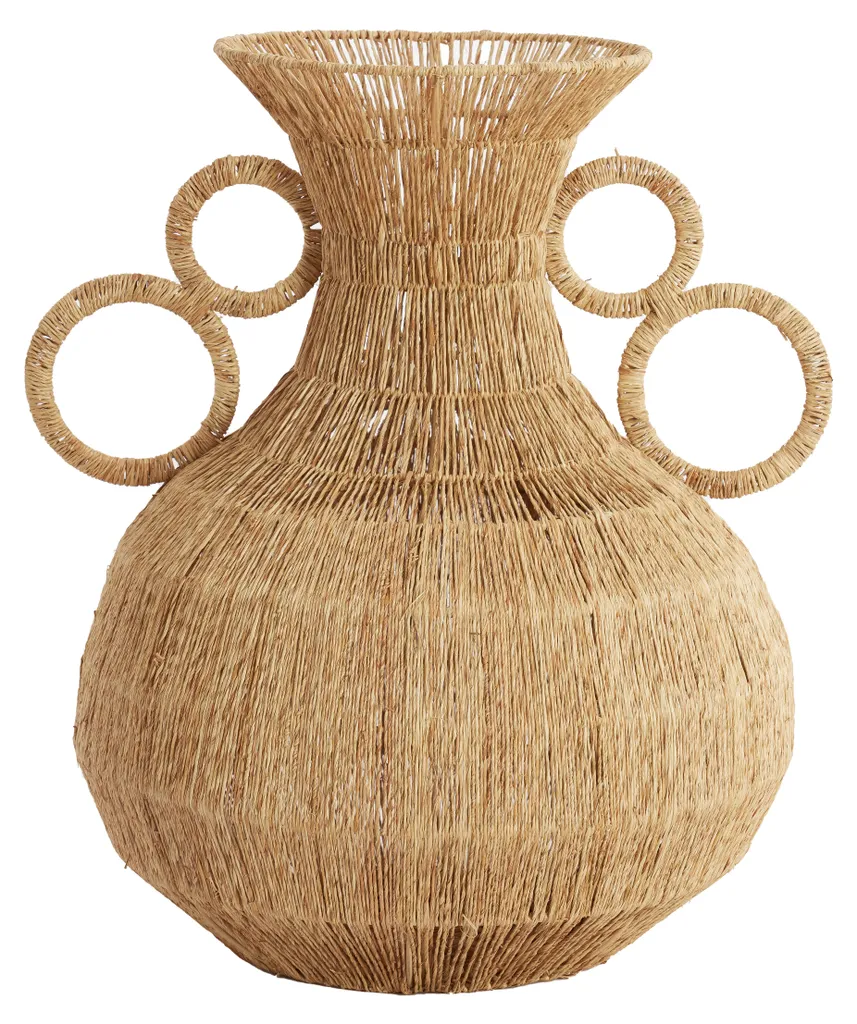 Grand vase en jute tressé BRISA pour une décoration bohème chic