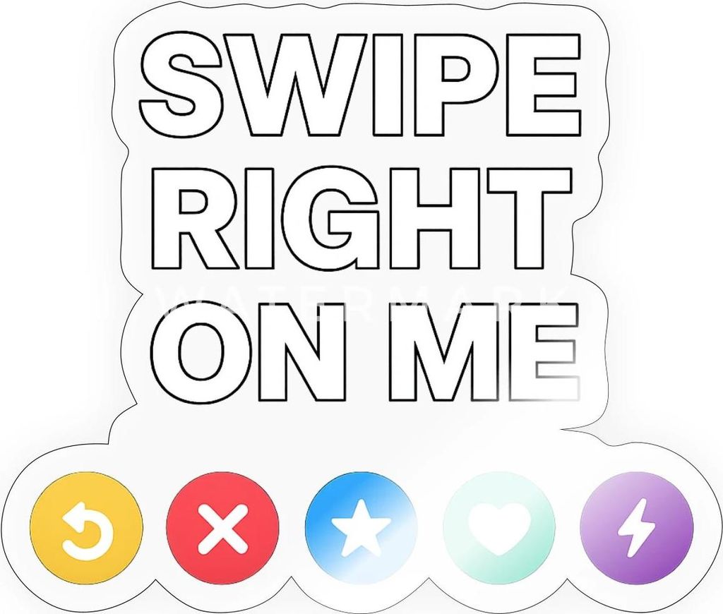 Spreadshirt Dating Swipe Fasching Kostüm Single Sticker Aufkleber, 10 x 10 cm, Transparent glänzend