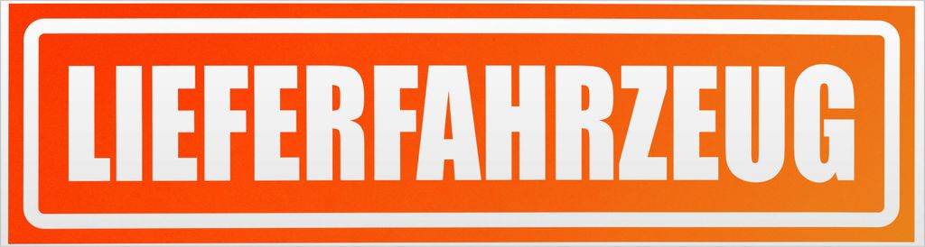 Kiwistar Lieferfahrzeug invertiert Magnetschild Schild magnetisch - 20cm Neonorange - Magnetfolie für Auto PKW Kfz