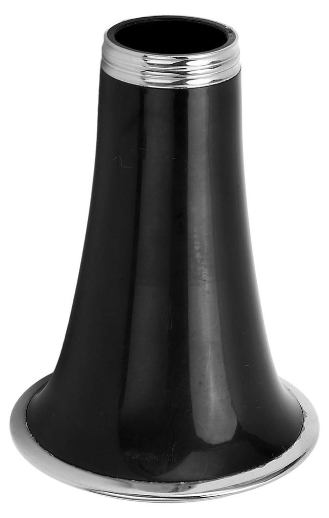 Ersatzglocke für Klarinette, ABS-Kunststoff, vernickelter Metallring, Lautsprecher, Horn, Rohr, Blasinstrumenten-Zubehör, CC28, Schwarz