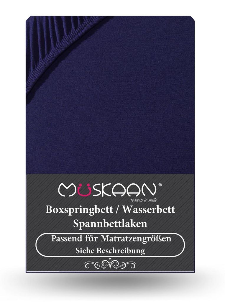 Premium Jersey Spannbettlaken 140x200 cm - 160x220 cm + 40 Produktbild 