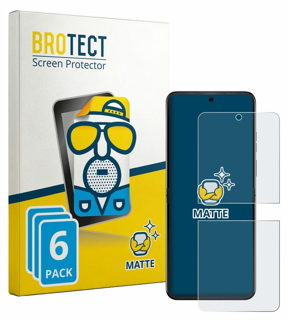 6x BROTECT Schutzfolie für Motorola Razr 70 Displayschutz Displayschutzfolie Folie Matt Entspiegelungsfolie