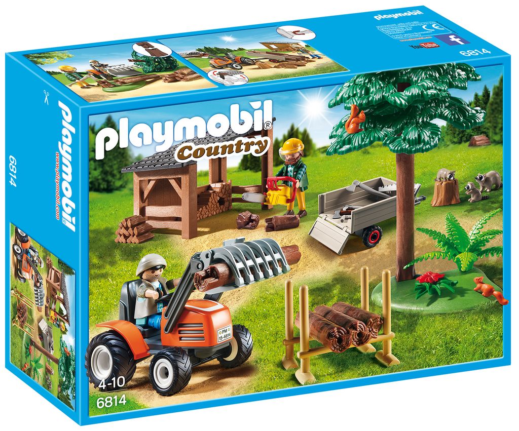 PLAYMOBIL 6814 Holzfäller mit Traktor Produktbild 
