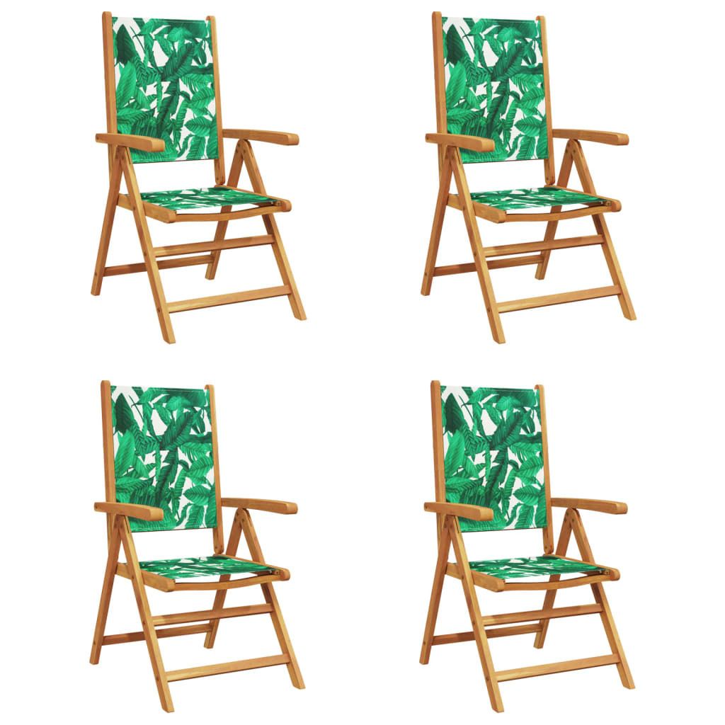 "WINTER SALE"Gartenstühle - Gartenmöbel - Balkonstuhl Verstellbar 4er-set - multifunktional& Moderne - Grün Stoff und Massivholz - Stühle für ...