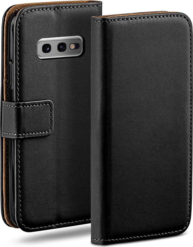 moex Book Case kompatibel mit Samsung Galaxy S10e - Hülle 360 Grad klappbar, Schwarz
