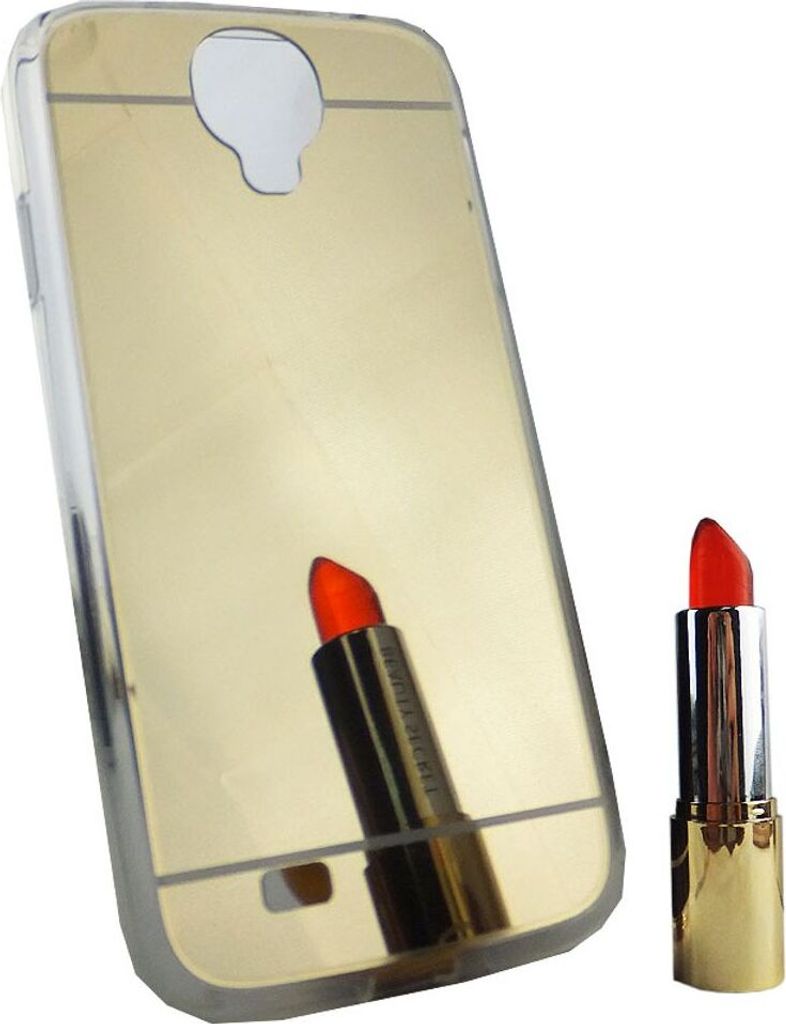 Samsung Galaxy S4 Handy Hülle Spiegel Mirror Soft-Case Schutz-Cover Gold