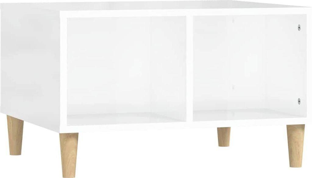 vidaXL Couchtisch Hochglanz-Weiß 60x50x36,5 cm Holzwerkstoff