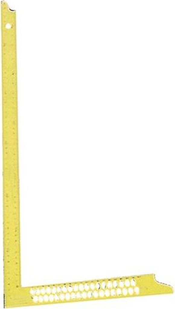 Zimmermannswinkel gelb/pulverbeschichtet, 800 mm, mit Anreißlöchern
