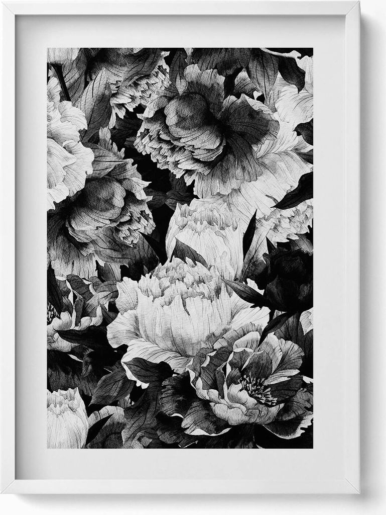 Holzpfähle im Meer– Wandbild mit Rahmen – Gerahmtes Bild – Wanddekoration – 50x70 cm – Weiß