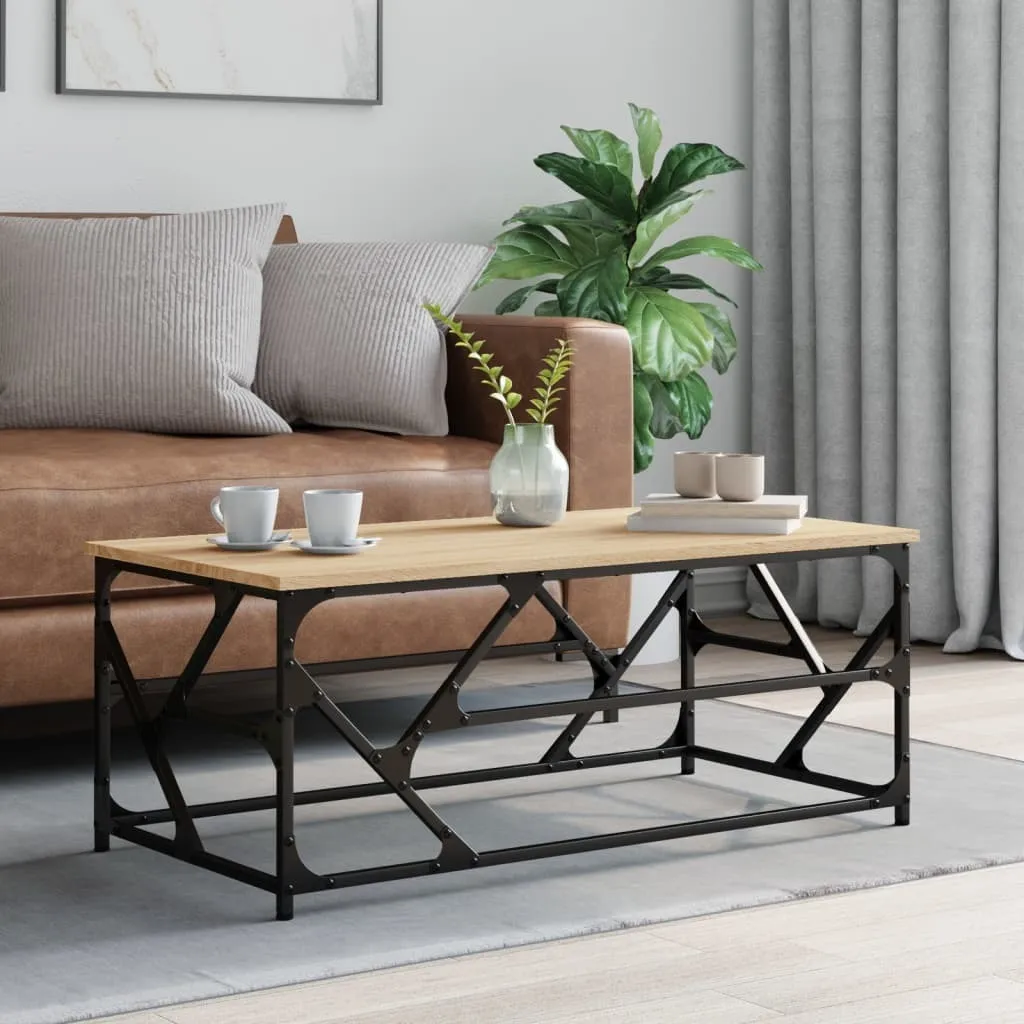 Tavolino da Salotto Maison Exclusive Rovere Sonoma 100x50 cm